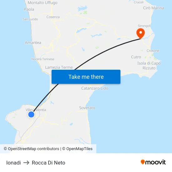 Ionadi to Rocca Di Neto map