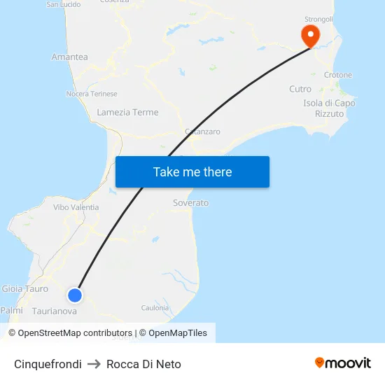 Cinquefrondi to Rocca Di Neto map