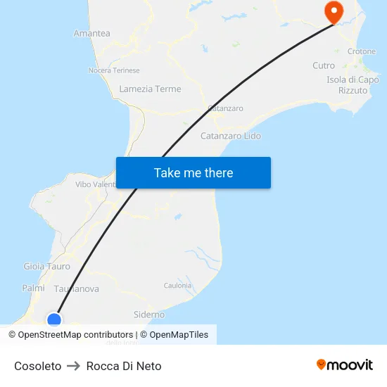 Cosoleto to Rocca Di Neto map