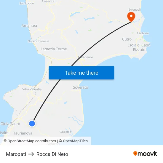 Maropati to Rocca Di Neto map