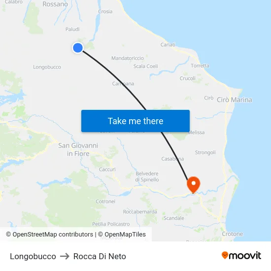 Longobucco to Rocca Di Neto map