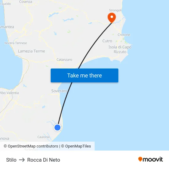 Stilo to Rocca Di Neto map