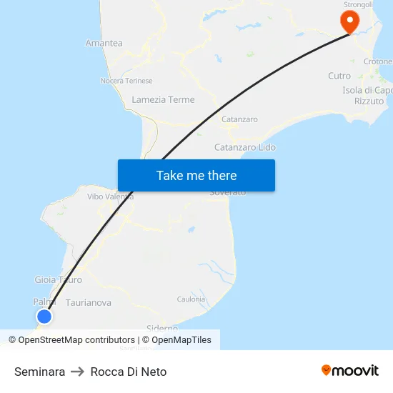 Seminara to Rocca Di Neto map