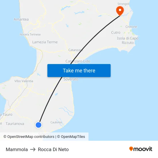 Mammola to Rocca Di Neto map