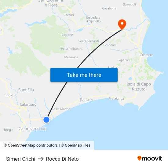 Simeri Crichi to Rocca Di Neto map