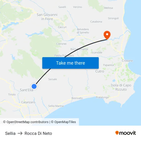 Sellia to Rocca Di Neto map