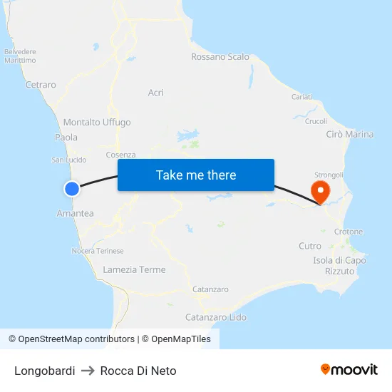 Longobardi to Rocca Di Neto map