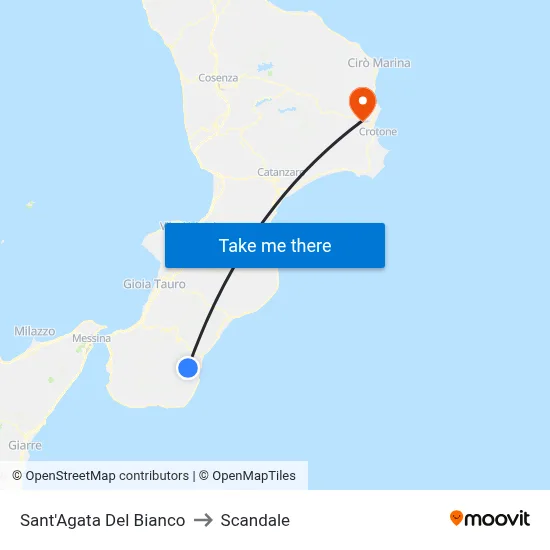 Sant'Agata Del Bianco to Scandale map