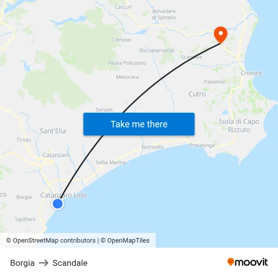 Borgia to Scandale map