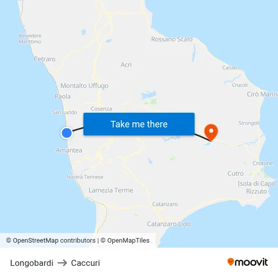 Longobardi to Caccuri map