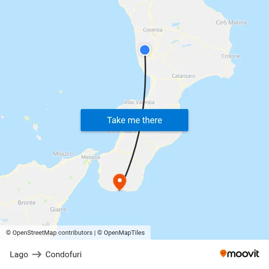 Lake to Condofuri map