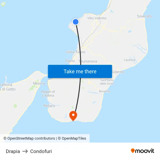 Drapia to Condofuri map