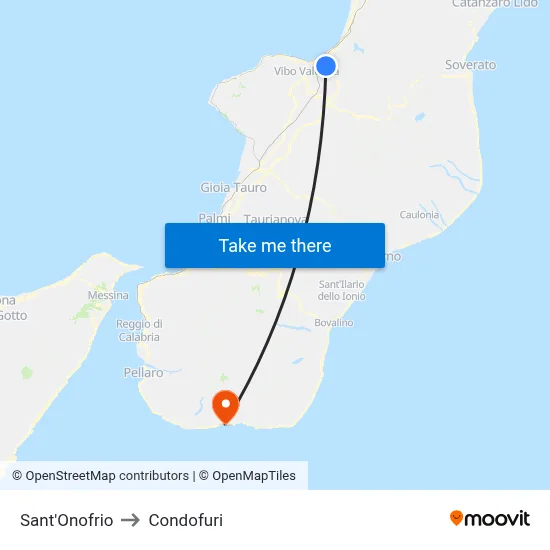Sant'Onofrio to Condofuri map