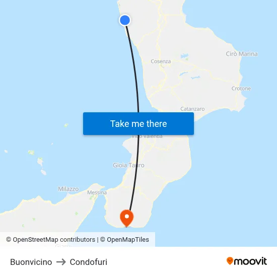 Buonvicino to Condofuri map