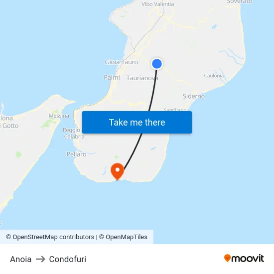 Anoia to Condofuri map