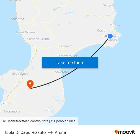 Isola Di Capo Rizzuto to Arena map