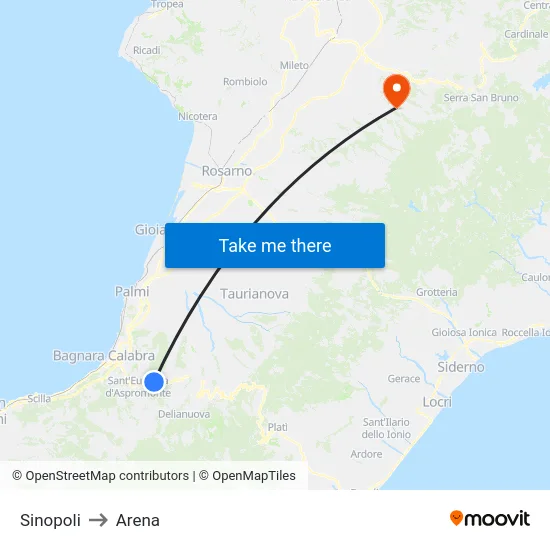 Sinopoli to Arena map