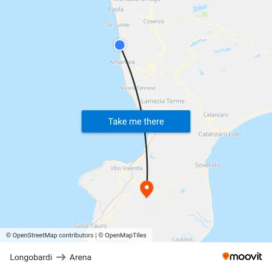 Longobardi to Arena map