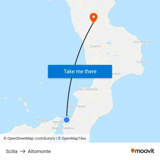 Scilla to Altomonte map