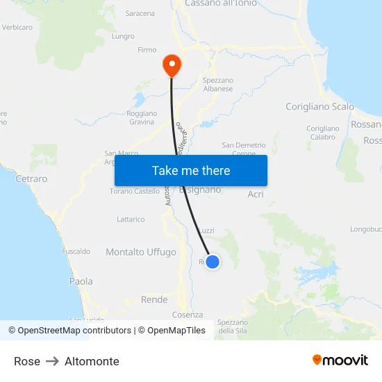 Rose to Altomonte map