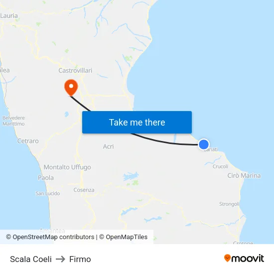 Scala Coeli to Firmo map