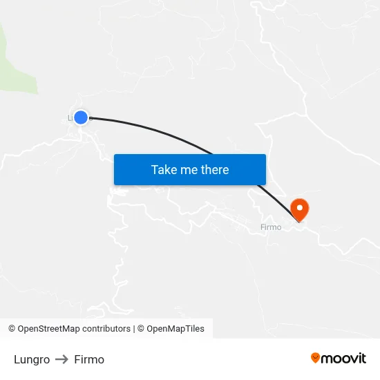 Lungro to Firmo map