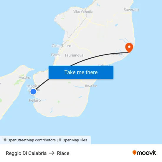 Reggio Di Calabria to Riace map