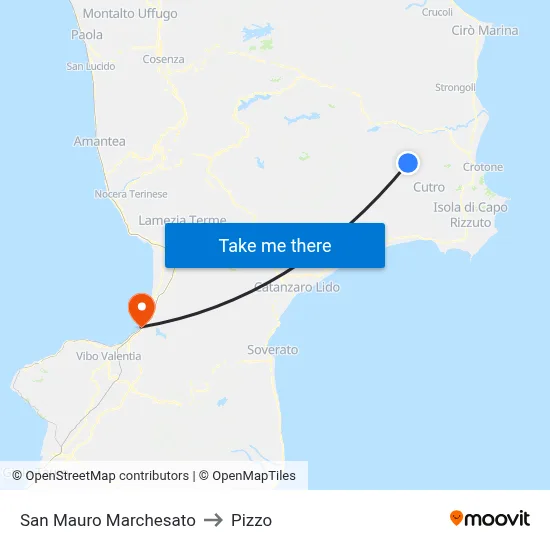 San Mauro Marchesato to Pizzo map