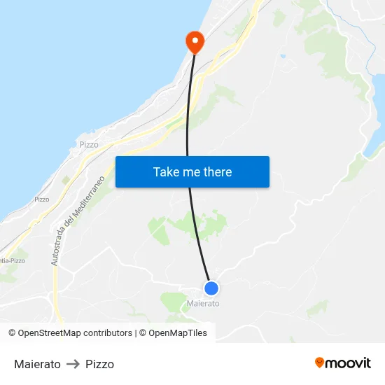 Maierato to Pizzo map