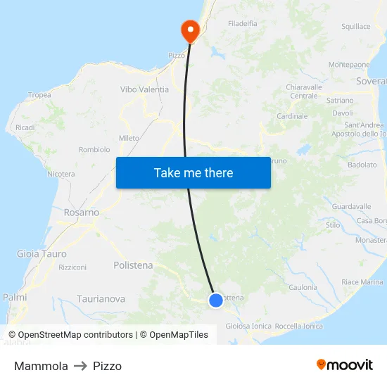 Mammola to Pizzo map