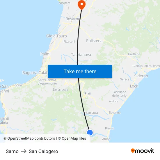 Samo to San Calogero map