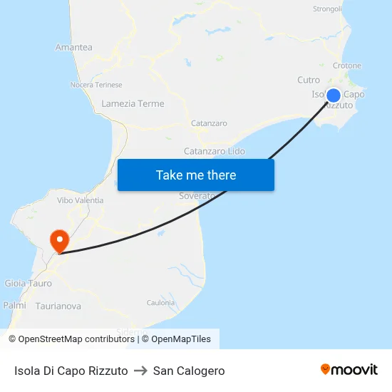 Isola Di Capo Rizzuto to San Calogero map