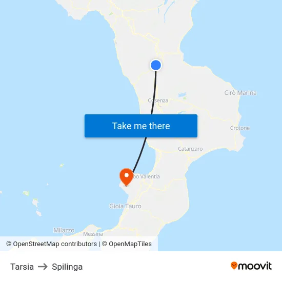 Tarsia to Spilinga map