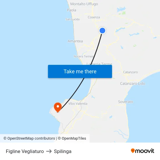 Figline Vegliaturo to Spilinga map