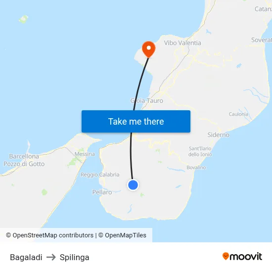 Bagaladi to Spilinga map