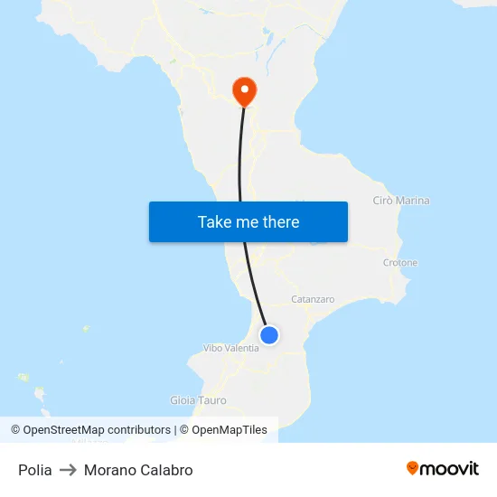 Polia to Morano Calabro map