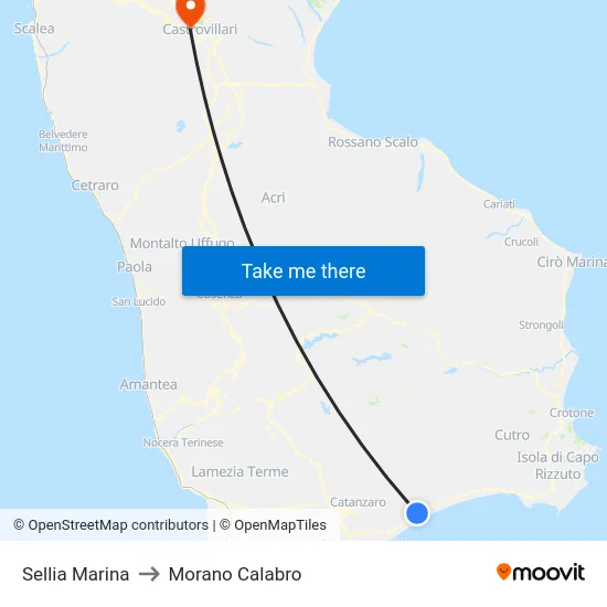 Sellia Marina to Morano Calabro map