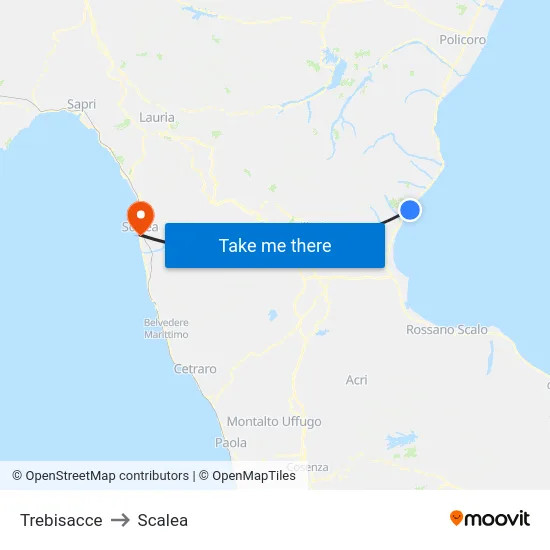 Trebisacce to Scalea map