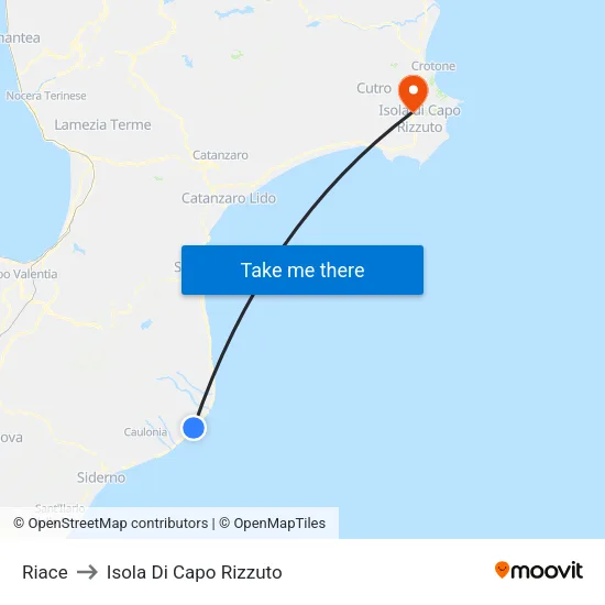 Riace to Isola Di Capo Rizzuto map