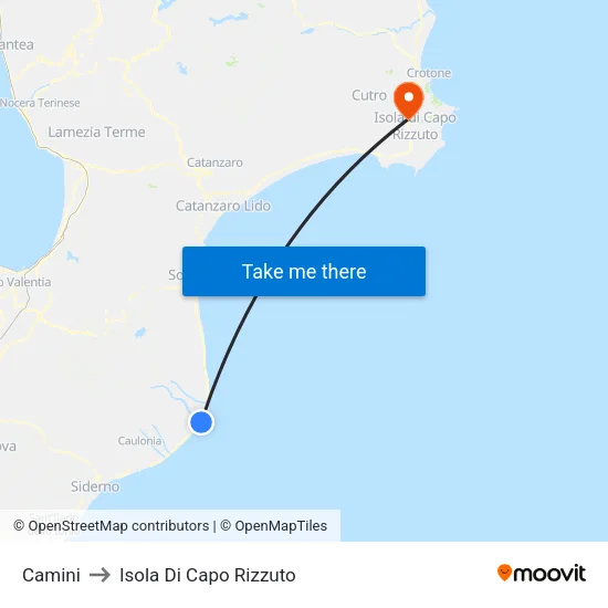 Camini to Isola Di Capo Rizzuto map
