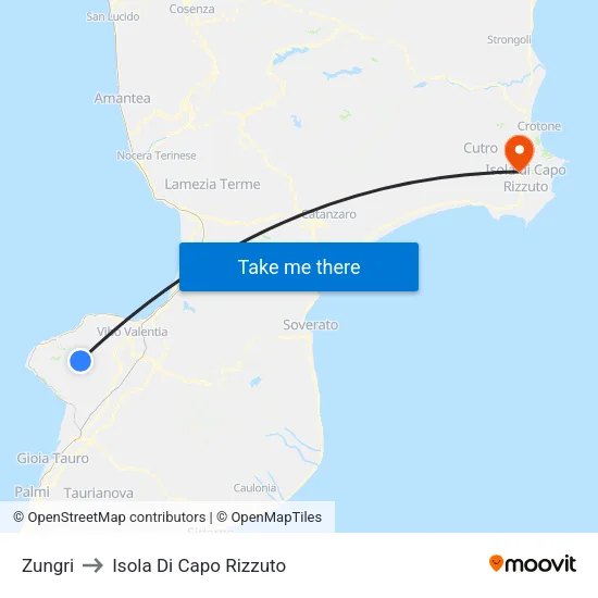 Zungri to Isola Di Capo Rizzuto map