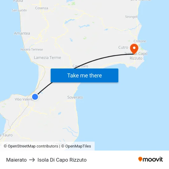 Maierato to Isola Di Capo Rizzuto map