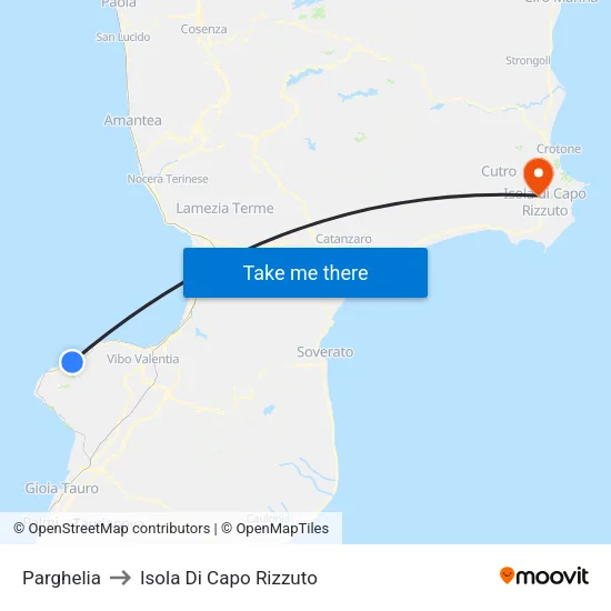 Parghelia to Isola Di Capo Rizzuto map