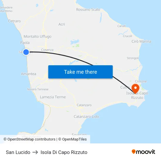 San Lucido to Isola Di Capo Rizzuto map
