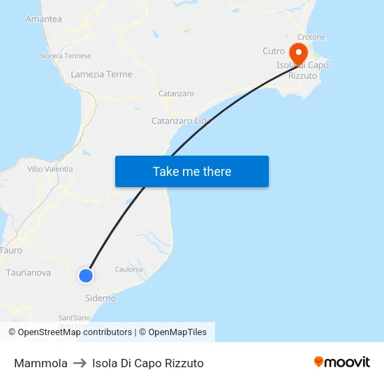 Mammola to Isola Di Capo Rizzuto map