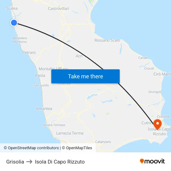 Grisolia to Isola Di Capo Rizzuto map