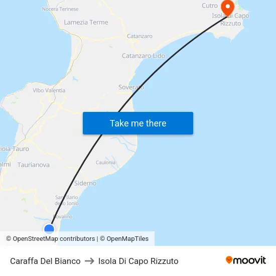 Caraffa Del Bianco to Isola Di Capo Rizzuto map