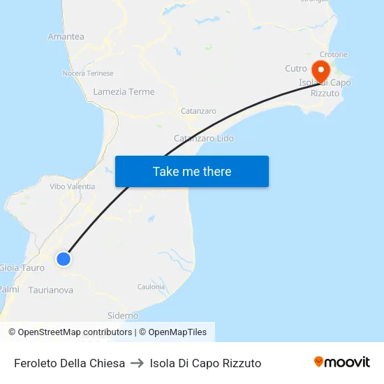 Feroleto Della Chiesa to Isola Di Capo Rizzuto map