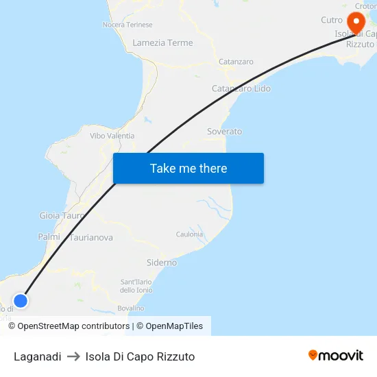 Laganadi to Isola Di Capo Rizzuto map