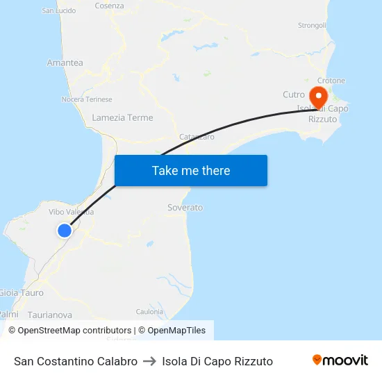 San Costantino Calabro to Isola Di Capo Rizzuto map